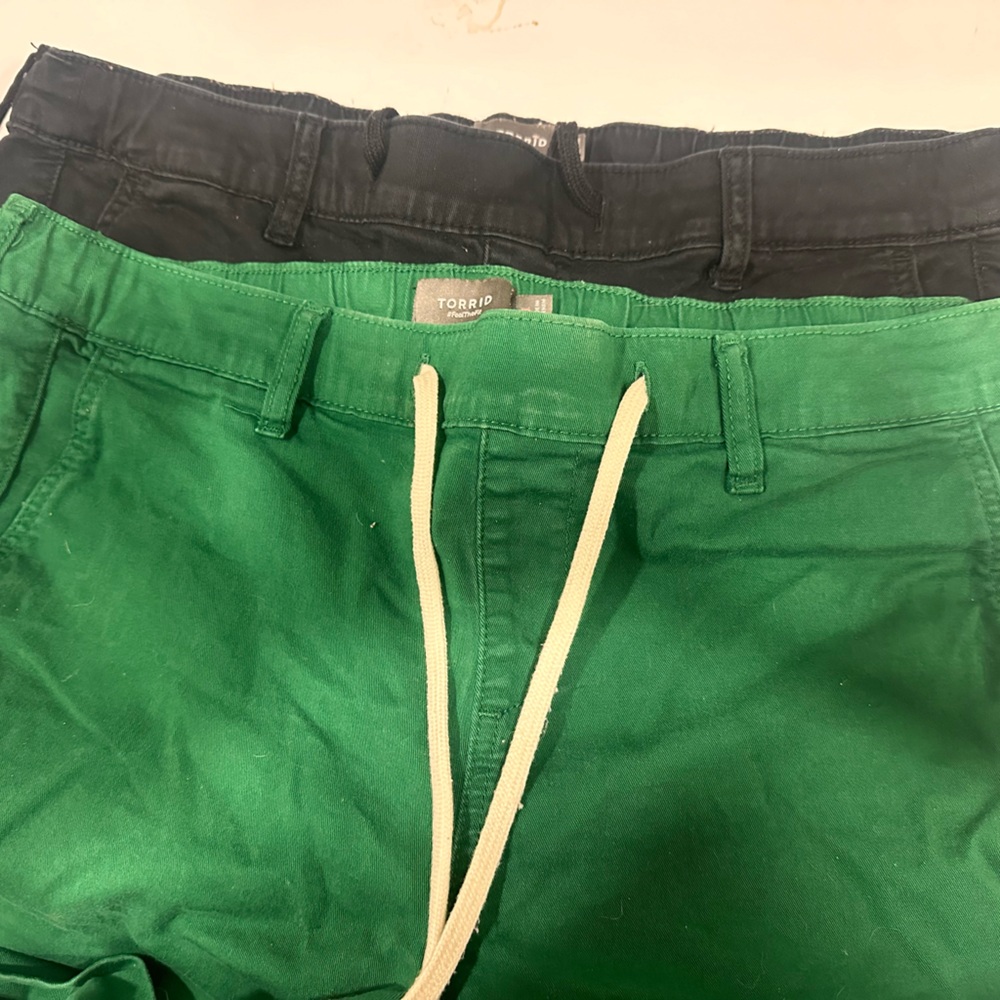 Two Pair Of Torrid Pull-On Twill Shorts - image 3